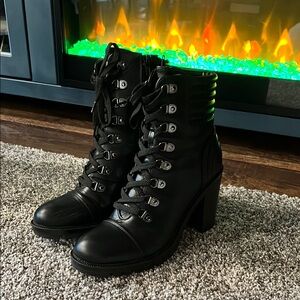 Guess Black Women's Lace-Up Ankle Boots